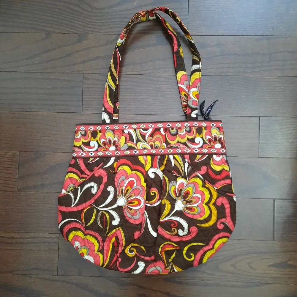 Vera Bradley Puccini Brown Patterned Tote Bag/Purse (Retired Pattern) - Picture 1 of 11